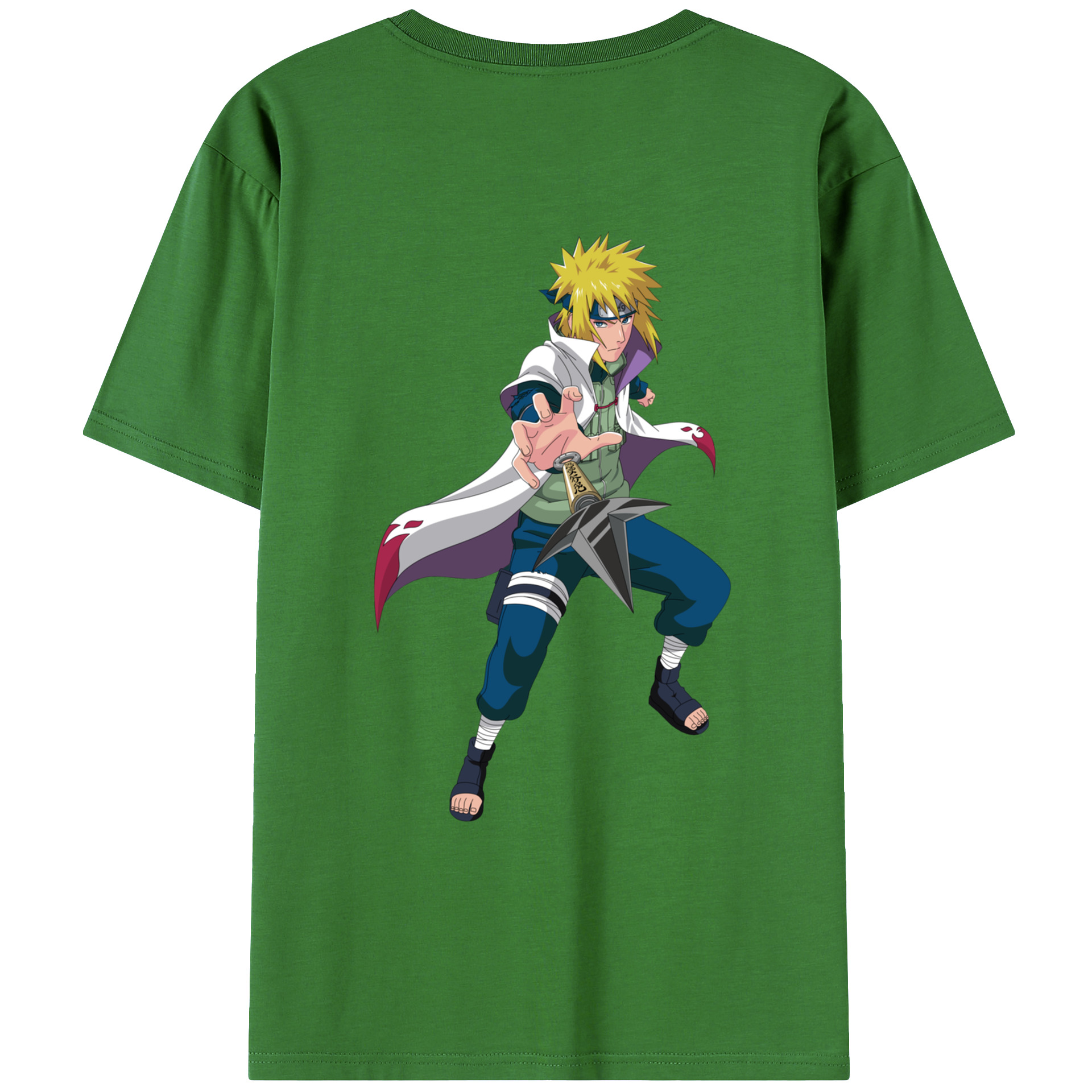 （画像用） NARUTO -ナルト- 波風 ミナト Namikaze Minato レディース半袖Tシャツ(バックプリント)